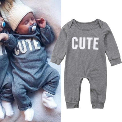 

US Organic Cotton Newborn Baby Boy Girl Romper Bodysuit Jumpsuit Outfits Clothes