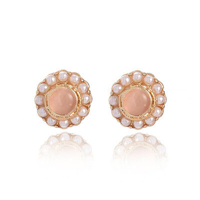 

New Hot Geometric Pearl Ball Opal Small Earrings For Women Jewelry Accessories