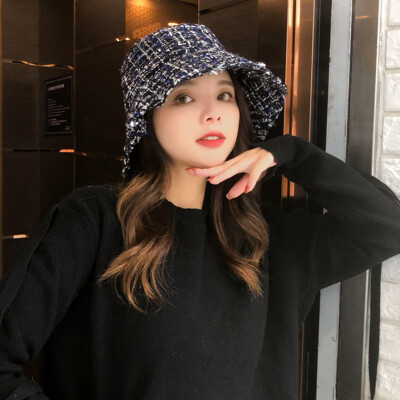 

Autumn&Winter Fishermans Hat Female Korean Chao Bai Dai Red Japanese Sunscreen Sunshade Hat Student Couples Wool Pot Hat