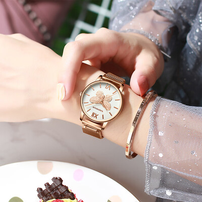 

Caseton light luxury watches women bee net red fashion trend simple temperament women watch students ins wind