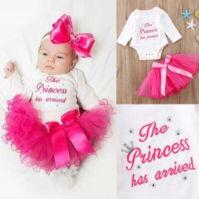 

Newborn Kid Baby Girls Tutu Outfits Clothes Romper Bodysuit Playsuit Skirts