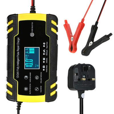 

3-Stage Automatic Smart Battery Charger LCD Display