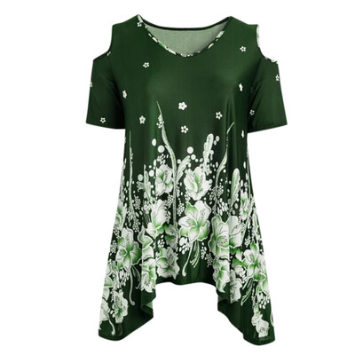 

Starmoon Womens Summer Print Short Sleeve Blouse Top