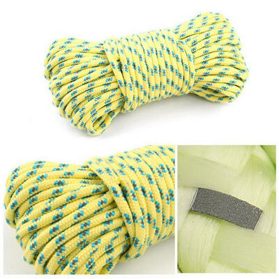 

New 5mm Bold Reflective Rope 20M Outdoor Tent Clothesline Nails Windproof Rope Camping Outdoor Tools