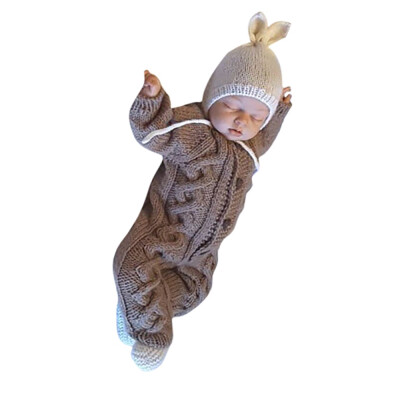 

Newborn Baby Kids Warm Knitted Cotton Long Sleeve Infant Sweater Outwear KH60