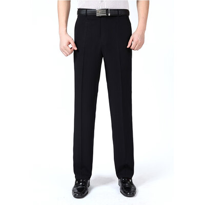 

WENGUANGUO Summer thin section pleated high waist free hot straight loose standard version mens trousers 7934