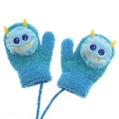 

1 Pair Cute Cartoon Thicken Warm Infant Baby Boys Girls Winter Warm Gloves