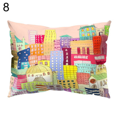 

Colorful Stripe Car House Pillow Case Cushion Cover Sofa Bed Car Office Decor