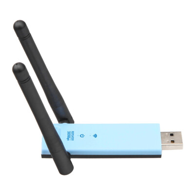 

WD-R603U 300Mbps Wireless Range Extender USB WiFi Repeater Signal Booster Amplifier Dual Antennas Blue with Black