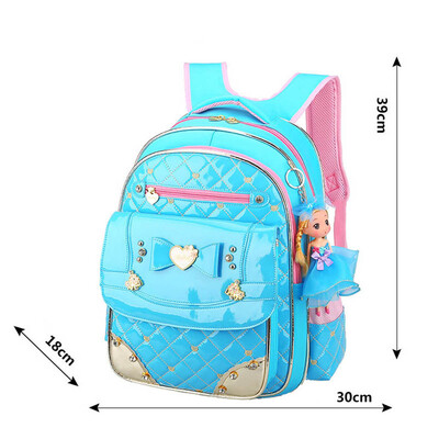 

Kids Waterproof Backpack Cute Princess Girl Backpack Children Primary Student School Bag Handbag With 1Pc Keychain