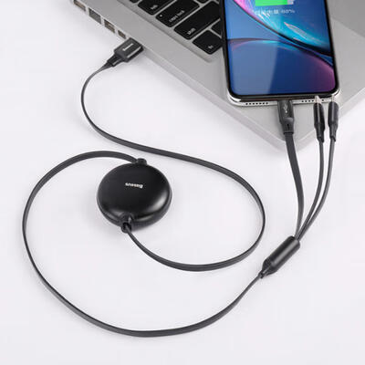 

Baseus Flat 3-in-1 35A LightningType-CMicro USB Charging Cord-12m