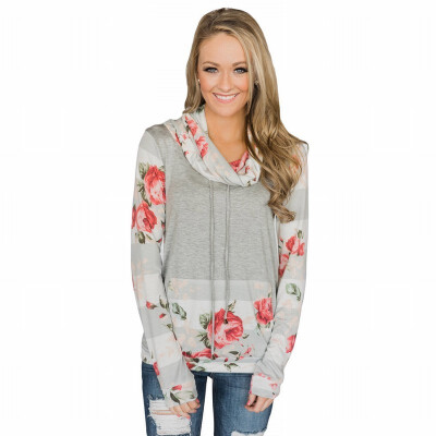 

Sports womens sweatshirt Collar Long Sleeve Print Print Top