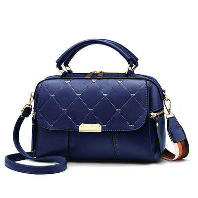 

Korean version of the 2019 summer new embroidered line shoulder diagonal package PU leather fashion casual ladies small square bag