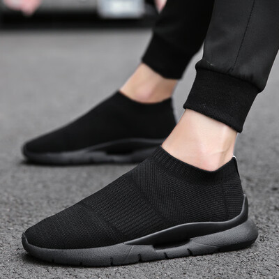 

Old Beijing cloth shoes mens shoes tide shoes socks casual one pedal lazy canvas breathable wild