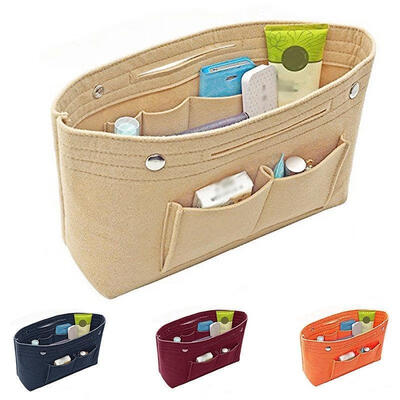 

Women Multifunction Travel Cosmetic Makeup Insert Pouch Toiletry Organizer Handbag Storage Purse