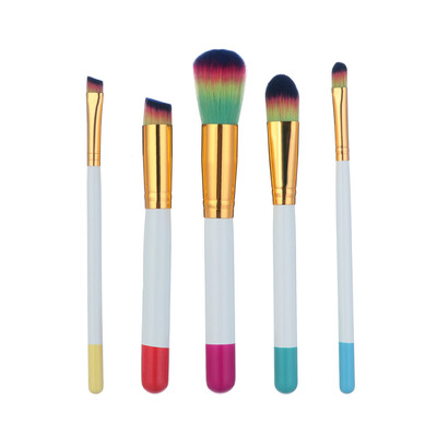 

〖Follure〗5 PCS Wooden Foundation Cosmetic Eyebrow Eyeshadow Brush Makeup Brush Sets Tool