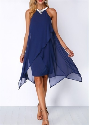 

Diamond lined Chiffon Dress