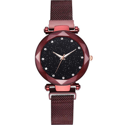 

2019 Hot Sale Women Watch New Fashion Starry Sky Clock Mesh Band Stainless Steel Quartz Wristwatch Lady Female Watches Reloj