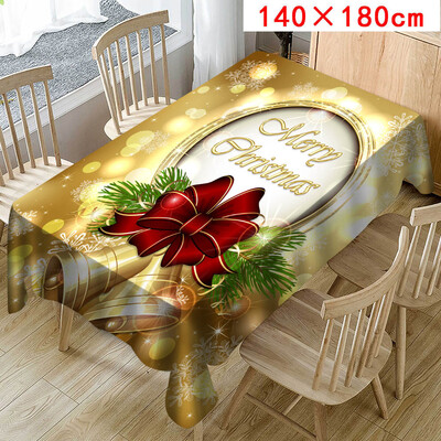 

Tailored Christmas Tablecloth Print Rectangle Table Cover Holiday Party Home Decor