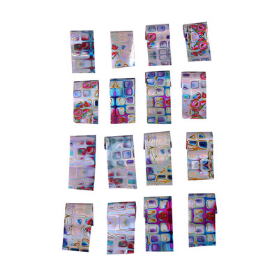 

Toponeto 16PCS Design Nail Art Foil Stickers Transfer Decal Tips 420CM Manicure Decor