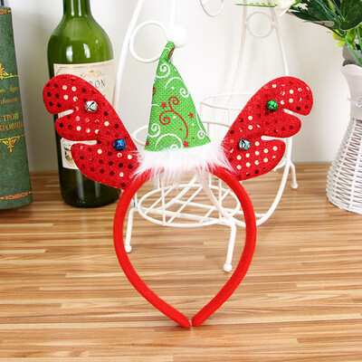 

〖Follure〗Hot Christmas Headband Santa Xmas Party Decor Double Hair Band Clasp Head Hoop