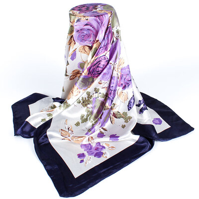 

Korean version of the silk scarf large square scarf satin scarf chain large square factory outlet