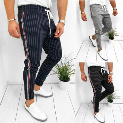 

Mens Twill Jogger Pants Urban Hip Hop Harem Casual Trousers Slim Fit