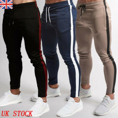 

Mens Sport Gym Pants Slim Fit Running Joggers Casual Long Trousers Sweatpants UK