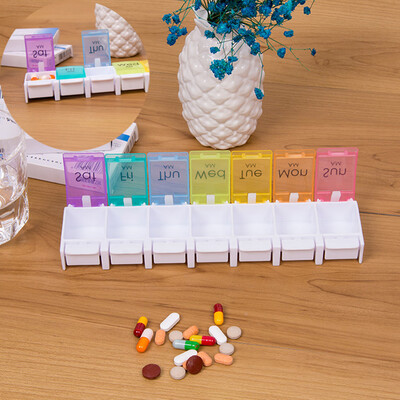 

Gobestart Pill Box 7 Day Medicine Tablet Dispenser Organizer Weekly Storage Case Extra Large