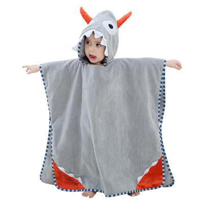 

Soft Cartoon Animal Baby Cotton Hooded Bathrobe Infants Beach Bath Towel