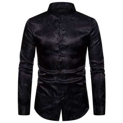 

Toponeto Fashion Personality Mens Casual Senior lapel Diamond velvet T Shirt Top Blouse