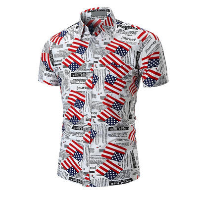 

Mens Summer Beach Hawaiian Shirt 2018 Brand Short Sleeve Featured Banner Print Shirt Mens Casual Vacation Apparel