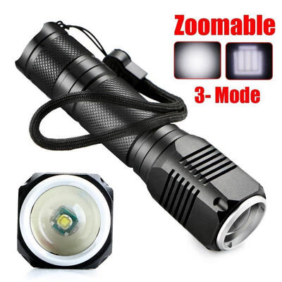 

Telescopic Focusing 3 Modes Flashlight CREE XPE LED Aluminum Alloy Waterproof Outdoor Adjustable Light