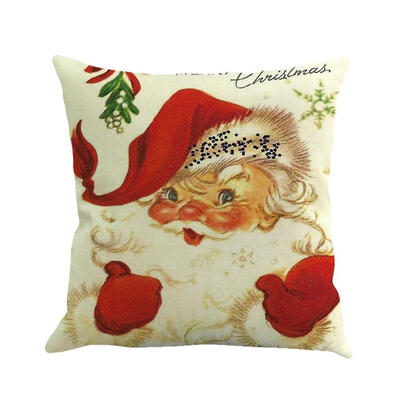 

Christmas Xmas Santa Claus Sofa Throw Cushion Pillow Cover Case Home Decor