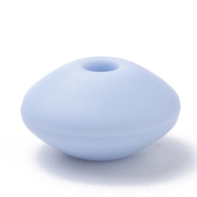 

Food Grade Environmental Silicone Beads Chewing Beads For Teethers DIY Nursing Necklaces Making Rondelle LightBlue 12x67mm