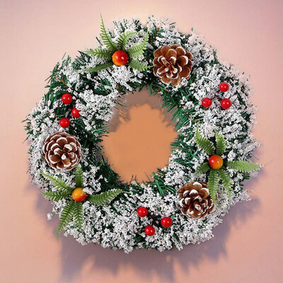 

〖Follure〗Wall Hanging Christmas Wreath Decoration For Xmas Party Door Garland Ornament