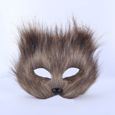 

FUNNYBUNNY Faux Fur Tail for Adult Teen Cosplay Halloween Party Costume Halloween Masquerade Masks Mardi Gras Mask