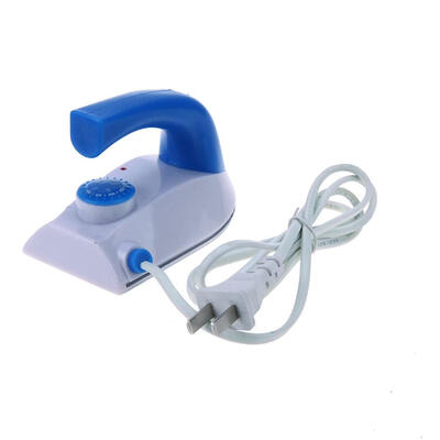 

Blue Travel Mini Electric Thermostat Handheld Coated Plate Iron