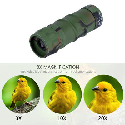 

Greensen 8x21 Outdoor Mini Pocket Monocular Telescope 8 Times Zooming for Camping Hunting Concerts