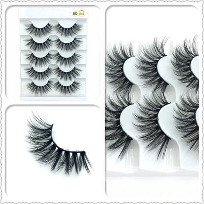 

Gobestart Luxury Makeup 5Pair 3D False Lashes Fluffy Strip Eyelashes Long Natural Party