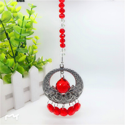 

Toponeto Vintage Clear Crystal Ball Suncatcher Prisms Pendant Hanging Car Decor Gift
