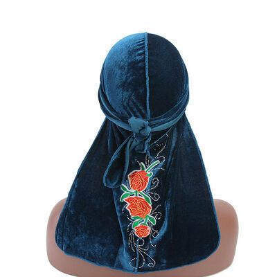 

Unisex Men Women Velvet Breathable Bandana Cap Turban Hats Durag Headwear Scarf