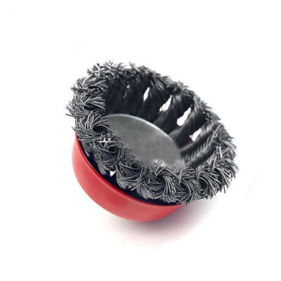 

1Pcs Rotary Knot Flat Cup Wire Wheel Brush For Angle Grinder Rust Removal 75mm