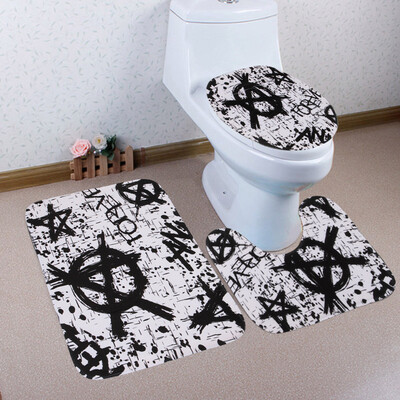 

Gobestart Bathroom Toilet Three Piece Floor Mat Door Mat Bathroom Carpet