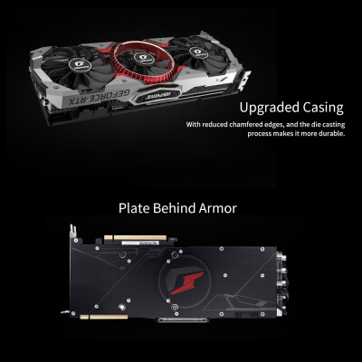 

Colorful iGame GeForce RTX 2080 Super Advanced OC GDDR6 8G Graphic Card Plate Behind Armor 58mm Copper Tubes Breathing Light Silv