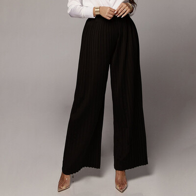

Women Casual Palazzo High Waist Wide Leg Culottes Trousers Loose Pants