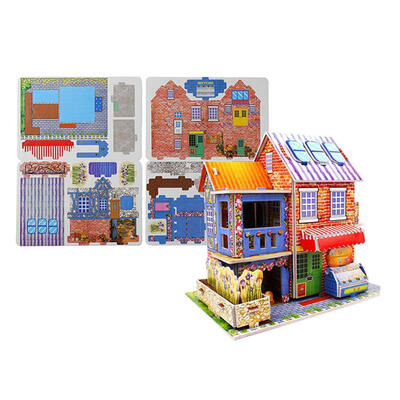 

3D House Toys Manual Building Model Kids Boys Girls Puzzles Education Toy