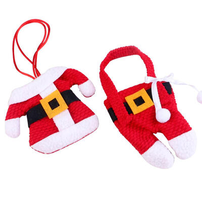

2pcs Fork Knife Cover Hotel Dining Tableware Holder Bag Set Christmas Decor