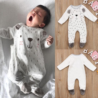 

Newborn Baby Boy Girls Cartoon Long Sleeve Romper Jumpsuit Hairy Clothes 6M-4Y