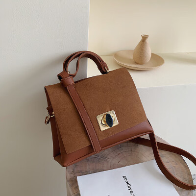 

Texture simple small bag ins fashion small fresh collision color small square bag new 2019 handheld girl bag oblique satchel bag